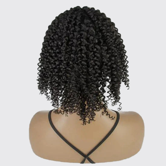 Tedhair 12-18 Inch Grab-N-Go 1B# Kinky Curly Headband Wigs 200% Densit ...