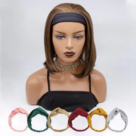 Tedhair 10-12 Inch Grab-N-Go Headband Wigs P4/27# Straight 200% Density-100% Human Hairair Wigs