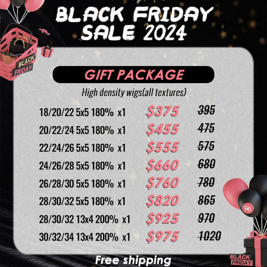 Black Friday Deal ｜ High Density Wigs $375-$975 Free Shipping